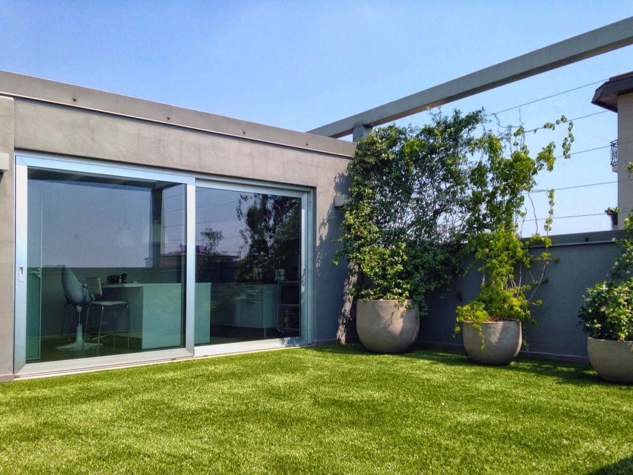 Tappeto Erba Sintetica 100x600 Cm - Per Terrazza E Balcone, Grigio, Resistente Alle Intemperie - Foto 11